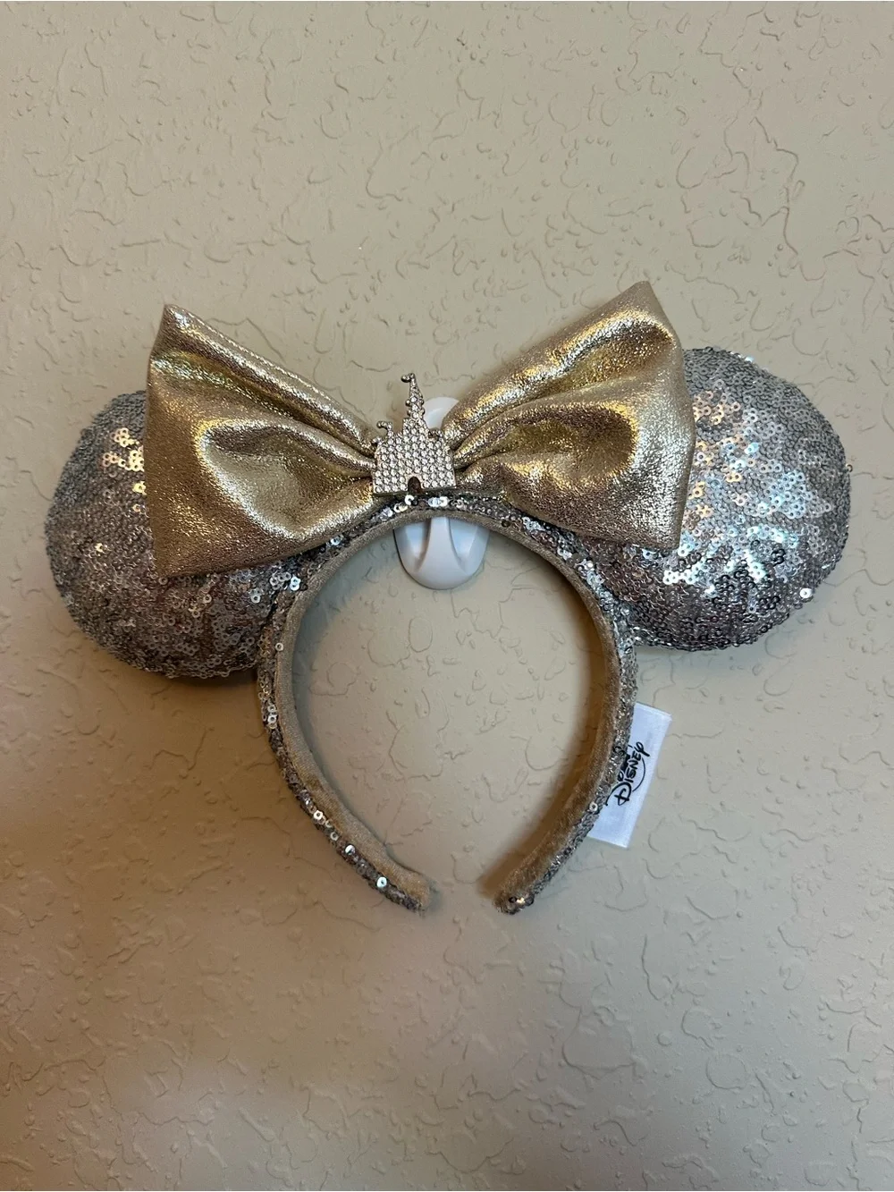 Disney Sequin Minnie Ears Headband in Gold and Silver